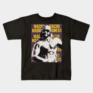 Macho Greyscale Man Kids T-Shirt